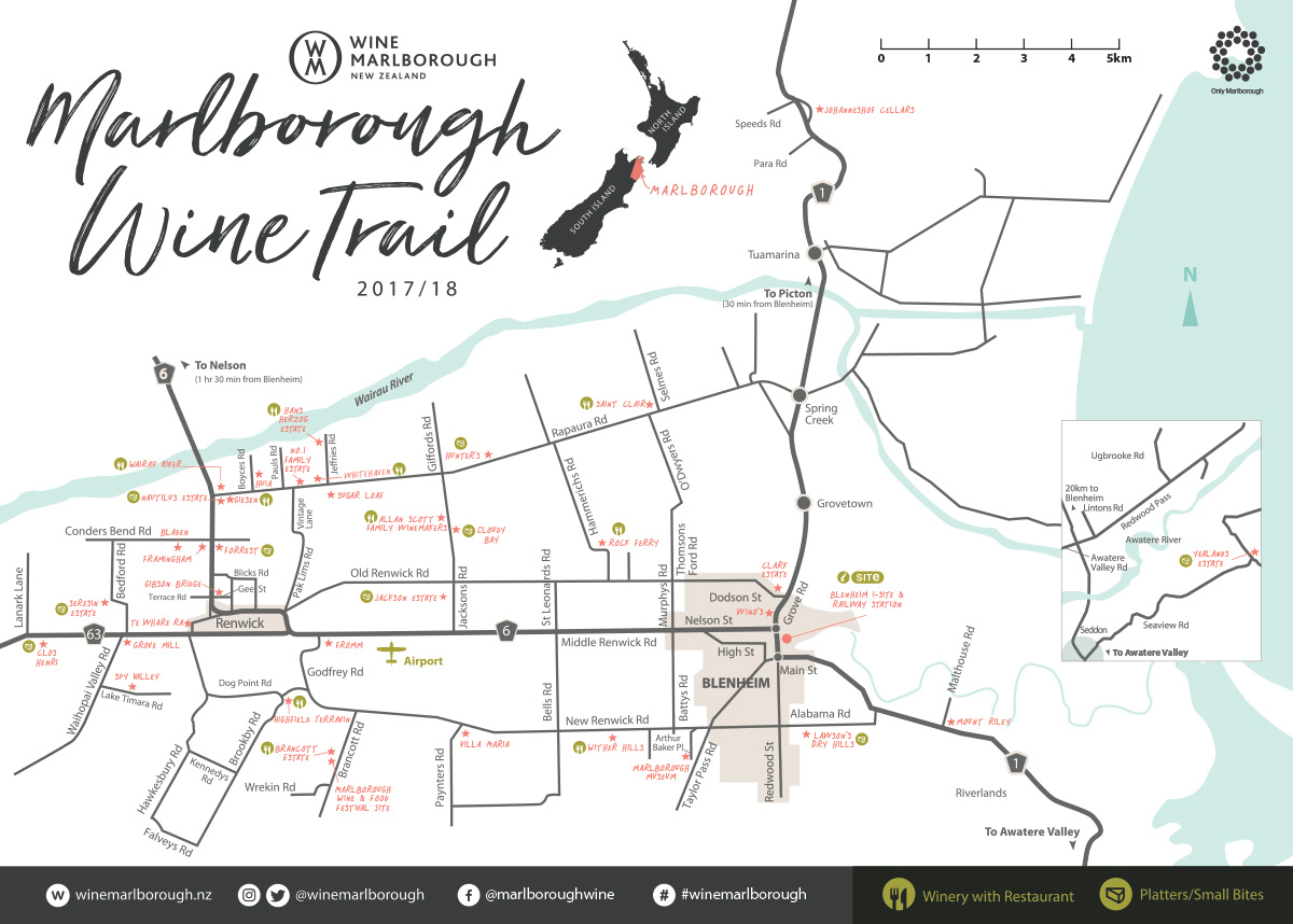marlborough wine trail map